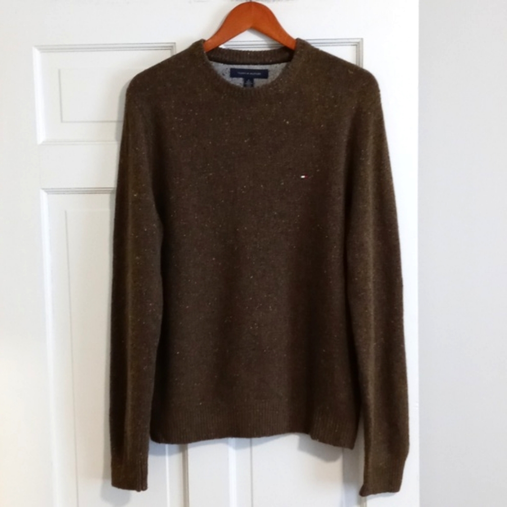 🖤VTG Tommy Hilfiger🖤 - Green/Multi Lambswool Blend Crewneck Sweater